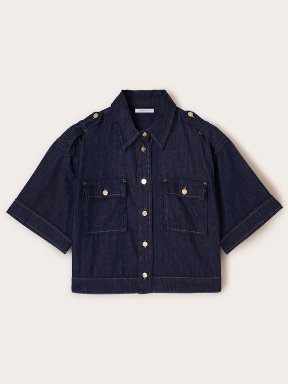 Camicia boxy in denim