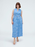 Langes Foliage-Kleid aus Baumwolle image number 2