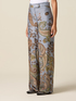 Patterned satin palazzo pants image number 3