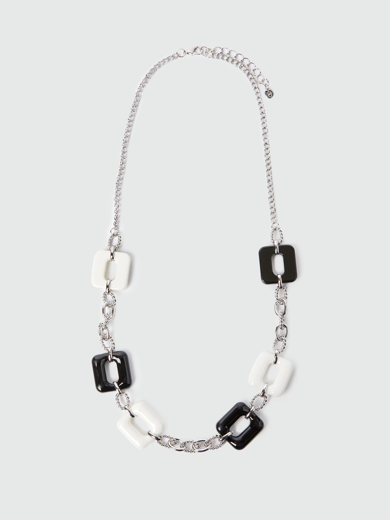 Collier bicolore avec chaîne argentée image number 0