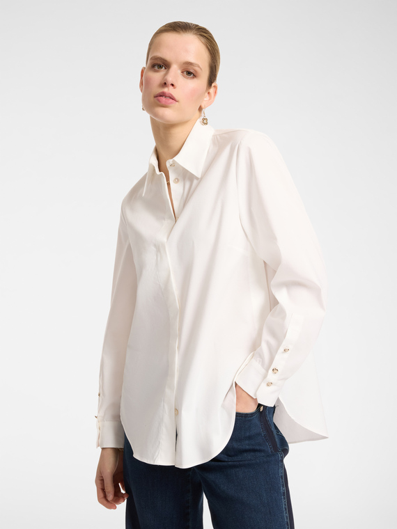 Loose poplin shirt