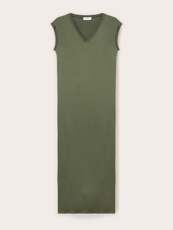 Long satin dress