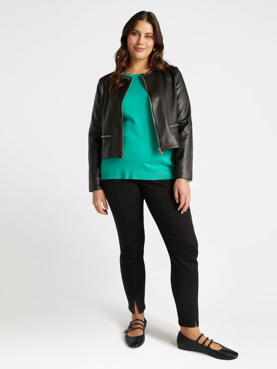 Bikerjacke mit Ketten