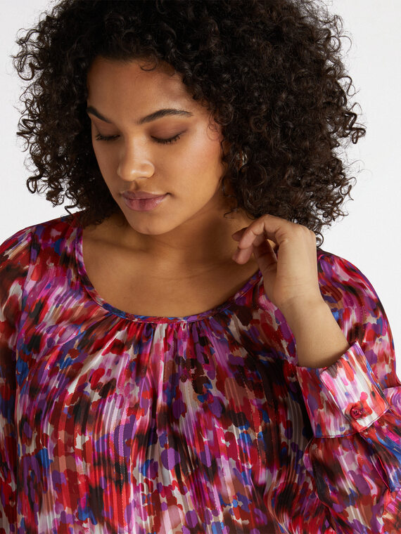Bluse mit Aquarelldruck