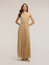 Long flare dress in lurex blend image number 1