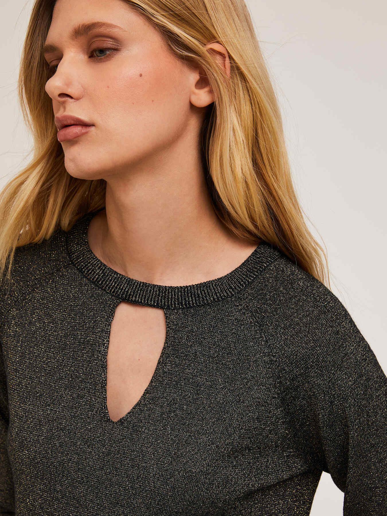 Maglia con cut-out misto lurex image number 0