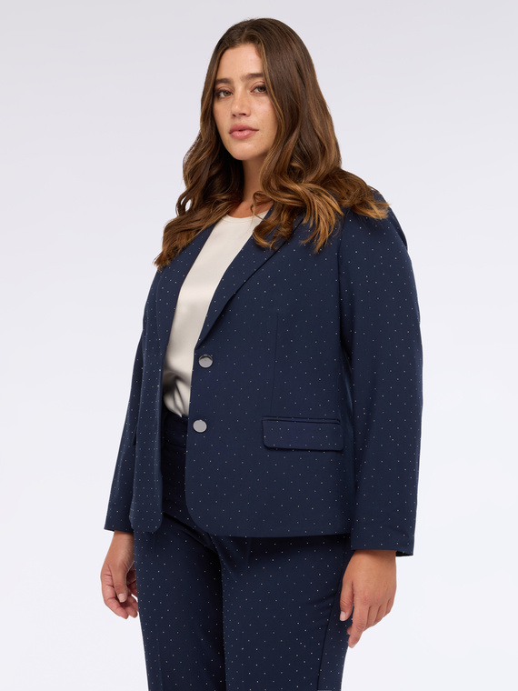Blazer mit glänzenden Applikationen