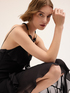 Flounced midi dress with ruching image number 2