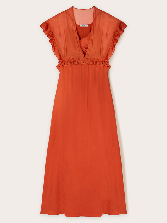 Long dress with ruffles