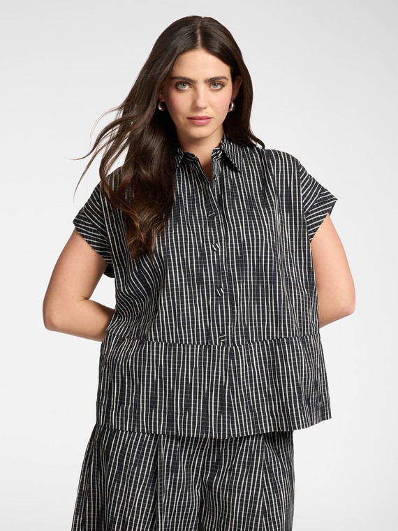 Yarn-dyed cotton shirt