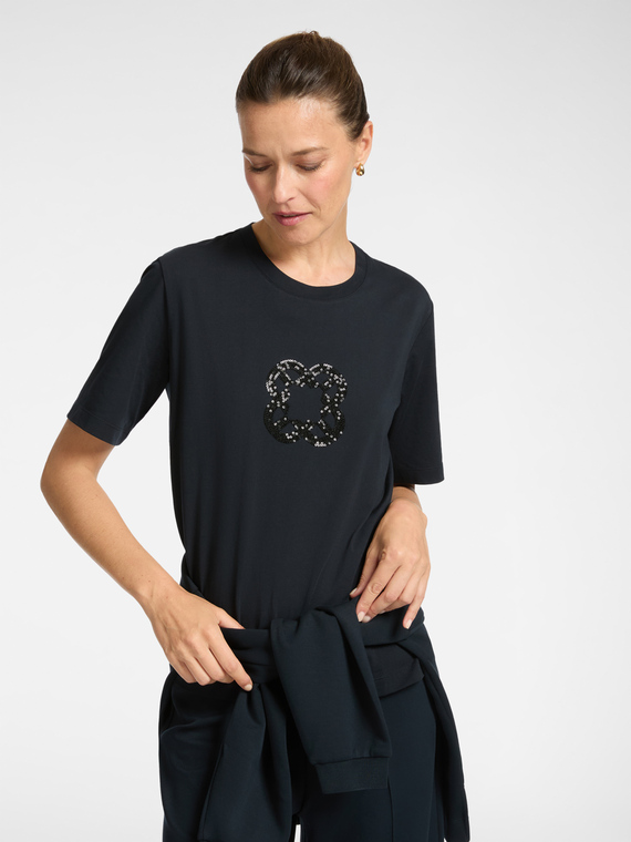 Relaxed Fit T-Shirt mit Monogramm-Stickerei