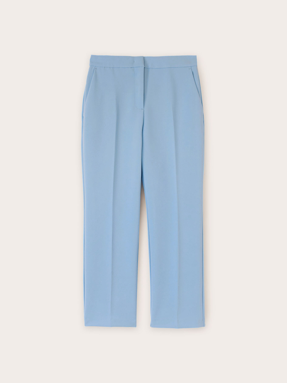 Pantaloni regular con piega stirata
