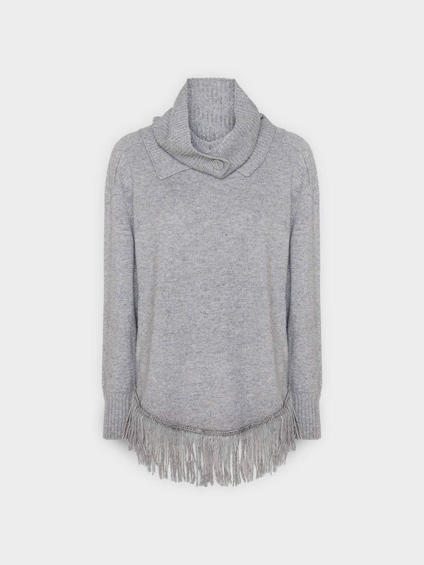 Maglia con frange e collo staccabile image number 5