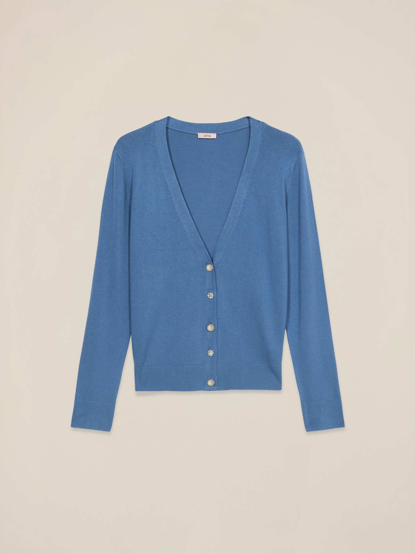 V-Ausschnitt-Cardigan aus Viskosemischung image number 3