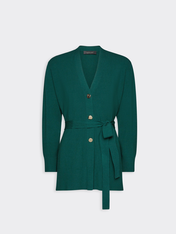 Cardigan lungo con fusciacca