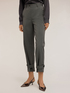 Pinstripe lurex trousers with waistband image number 0
