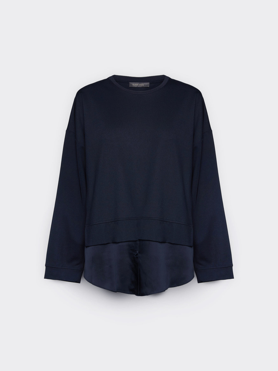 Felpa effetto layering