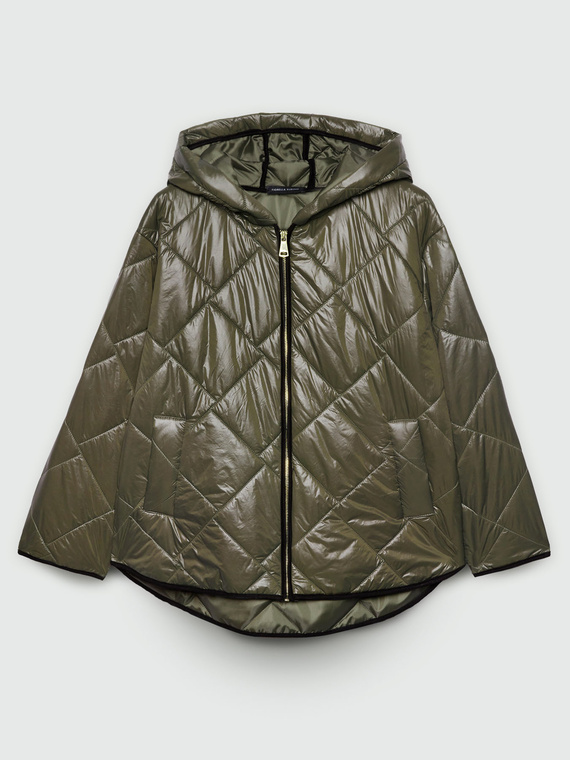 Daunenjacke mit Glanzeffekt mit Kapuze