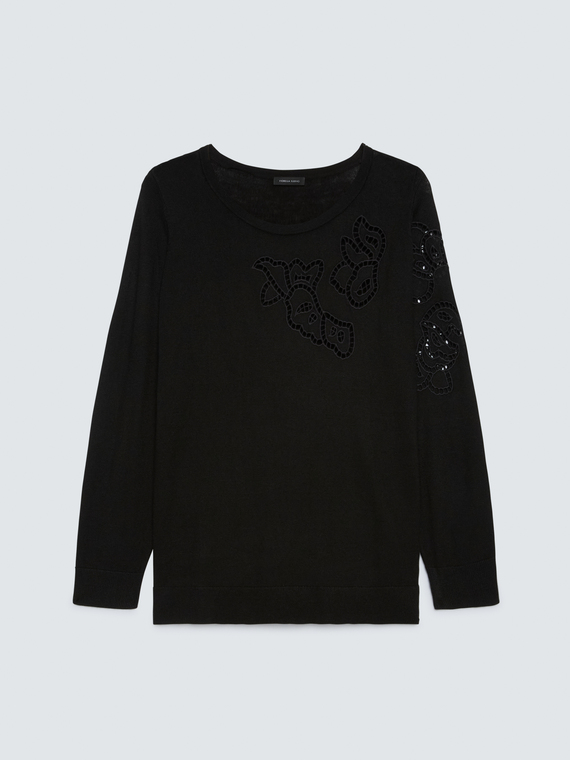 Jersey con motivo calado