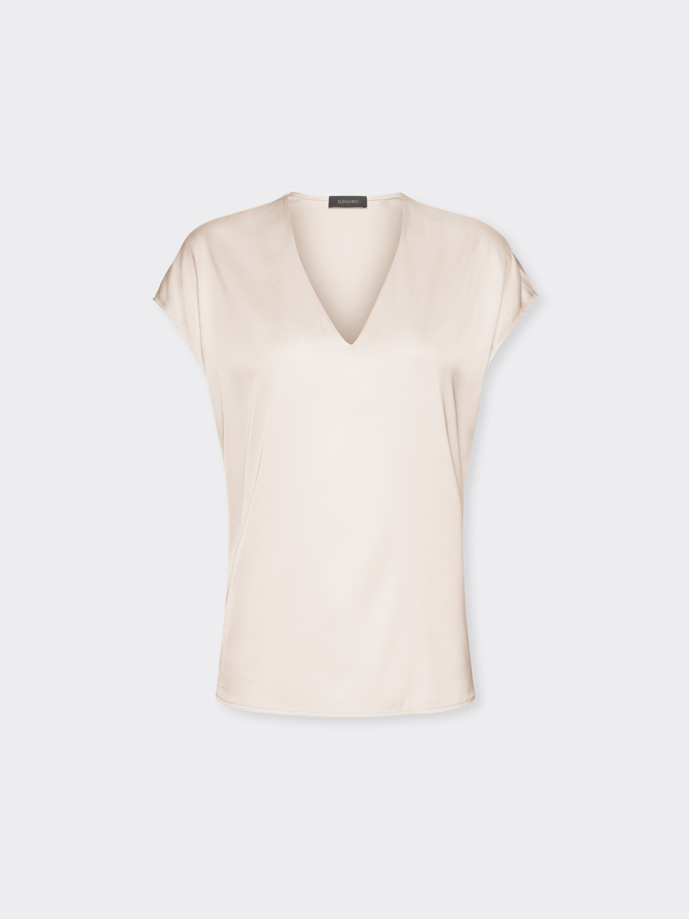 Blusa in raso con scollo a V