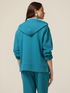 Cotton blend hoodie with zip image number 1