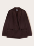Double-breasted structured jacket in linen blend image number 4