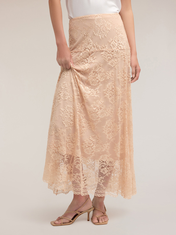 Long lace skirt