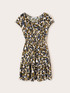 Rochie scurtă imprimată din amestec de lyocell image number 4