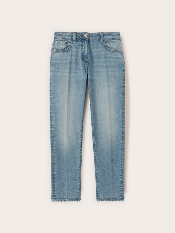 Regular fit jeans with pressed crease