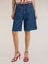 Denim and linen blend Bermuda shorts image number 2