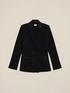 Double-breasted blazer with covered buttons image number 4