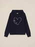 Knitted sweatshirt with jewel embroidery image number 3