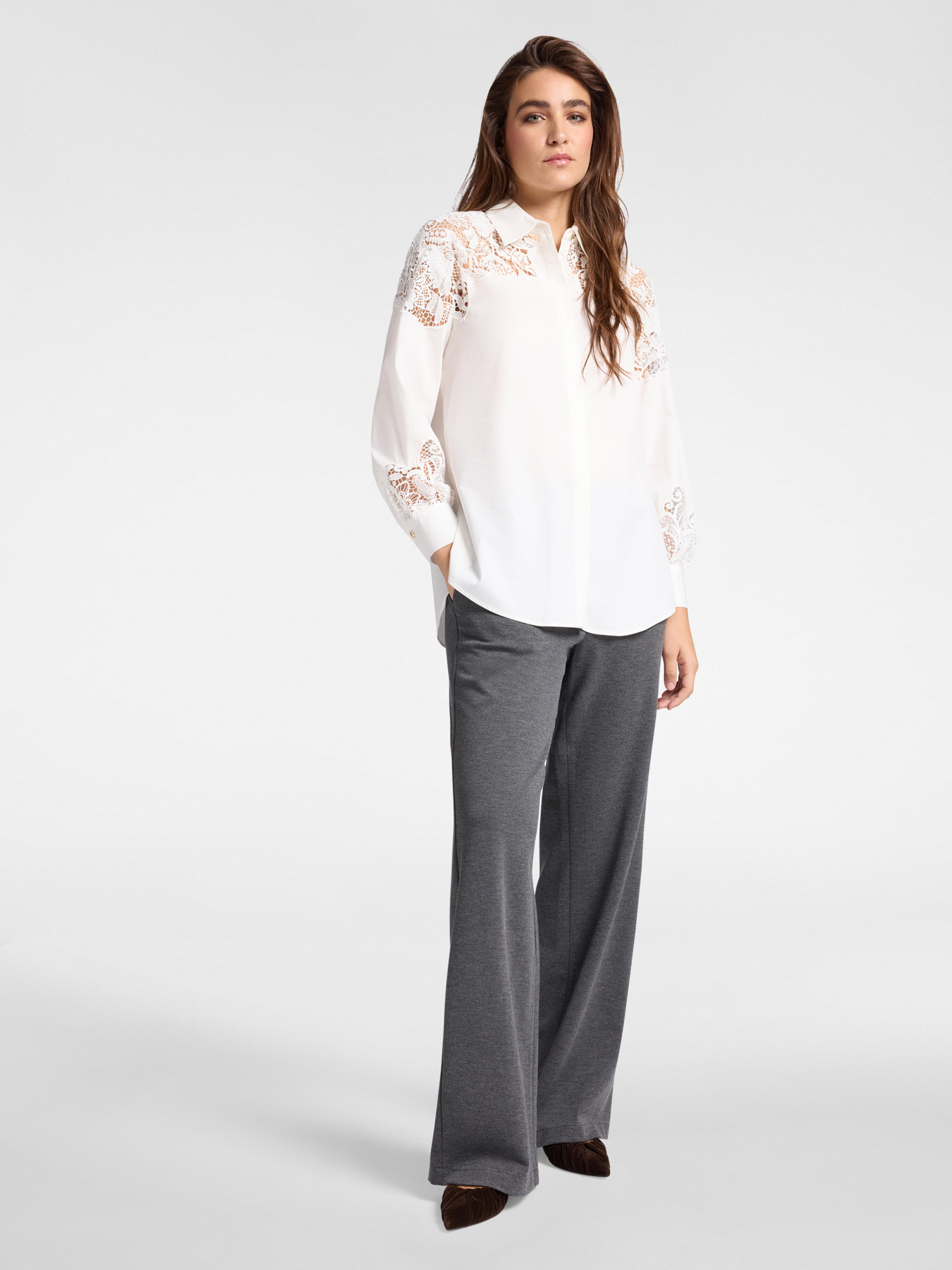 Camicia con pizzo image number 2