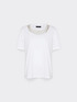 T-shirt with rhinestone fringe image number 4