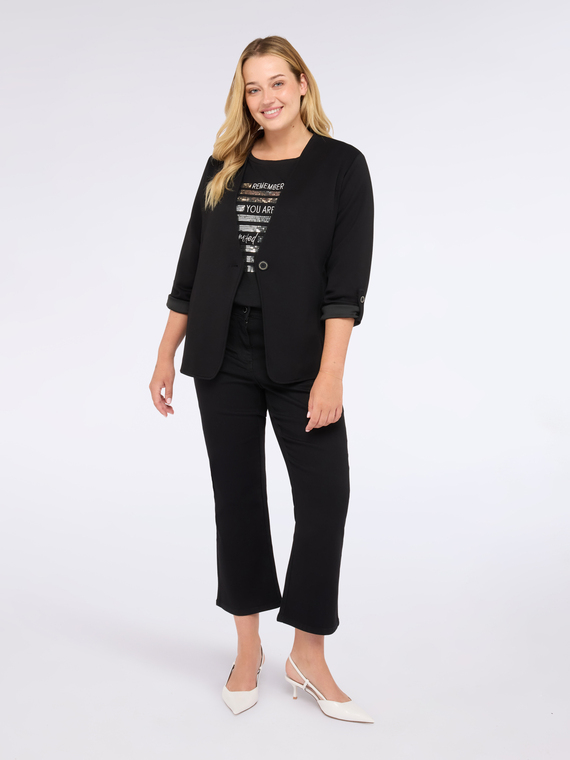 Giacca in felpa con scollo a V