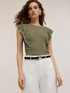 Ribbed sweater with ruffles image number 2