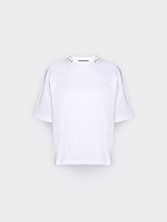 T-shirt con applicazioni Monogram