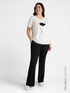 Pantaloni flare in tessuto stretch image number 1