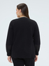 Offener Sweater mit Blumenstickerei image number 1