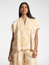 Laminated jacquard caban image number 0