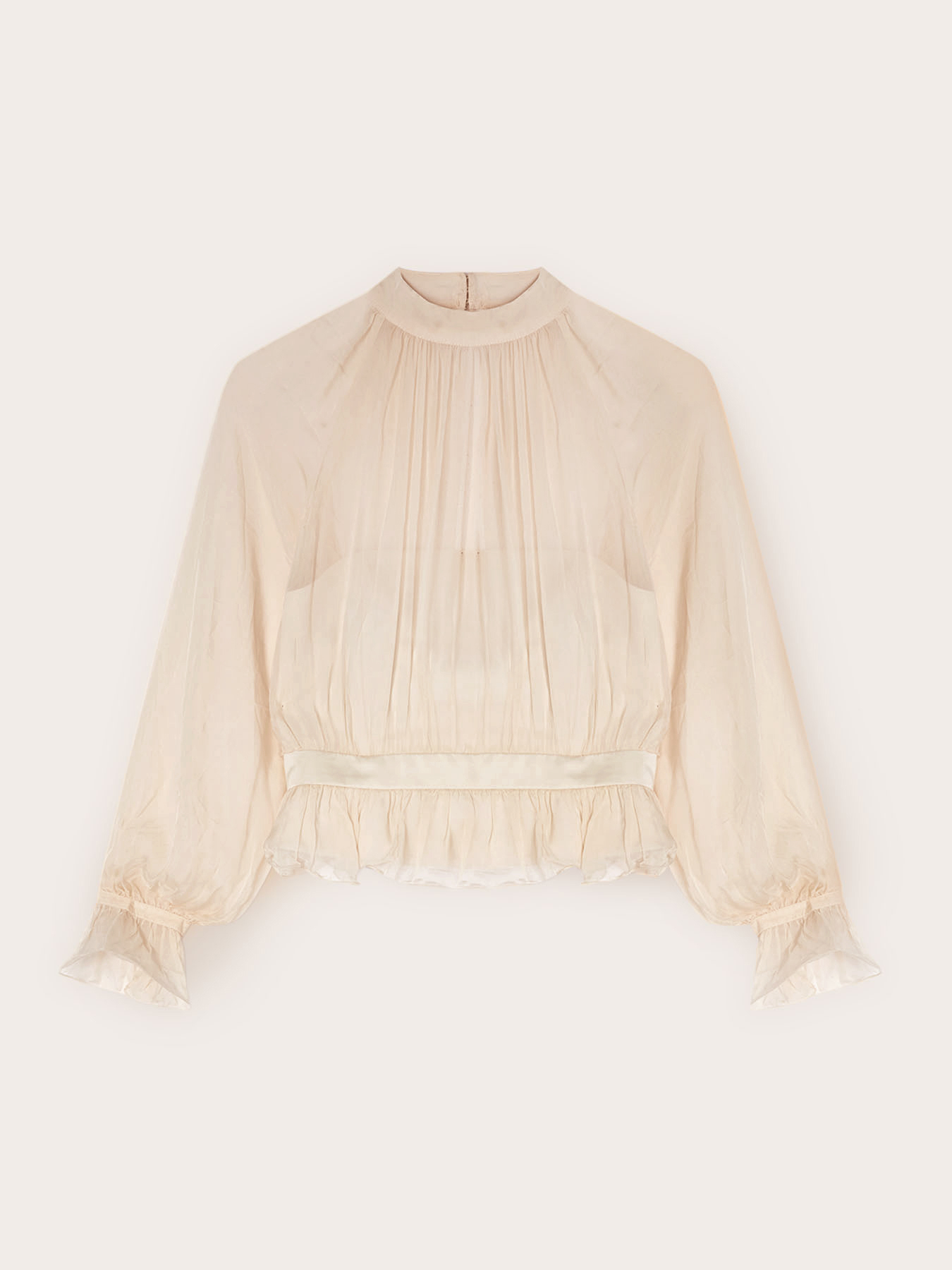 Blusa en georgette con bustier Smart Couture image number 5