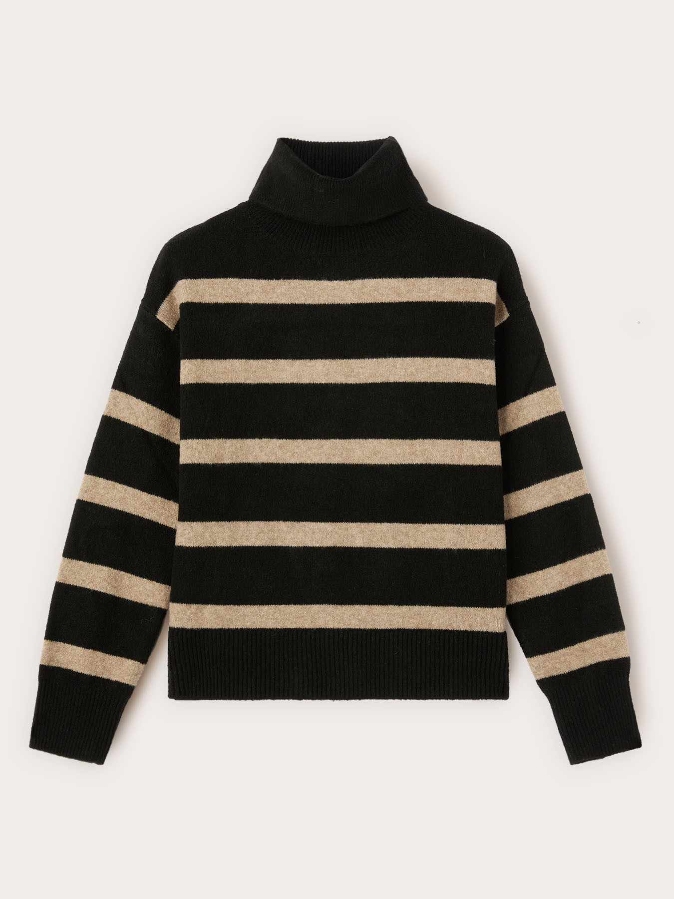 Rollkragenpullover mit Streifen image number 4