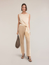 Voile top with knot and fringes image number 2
