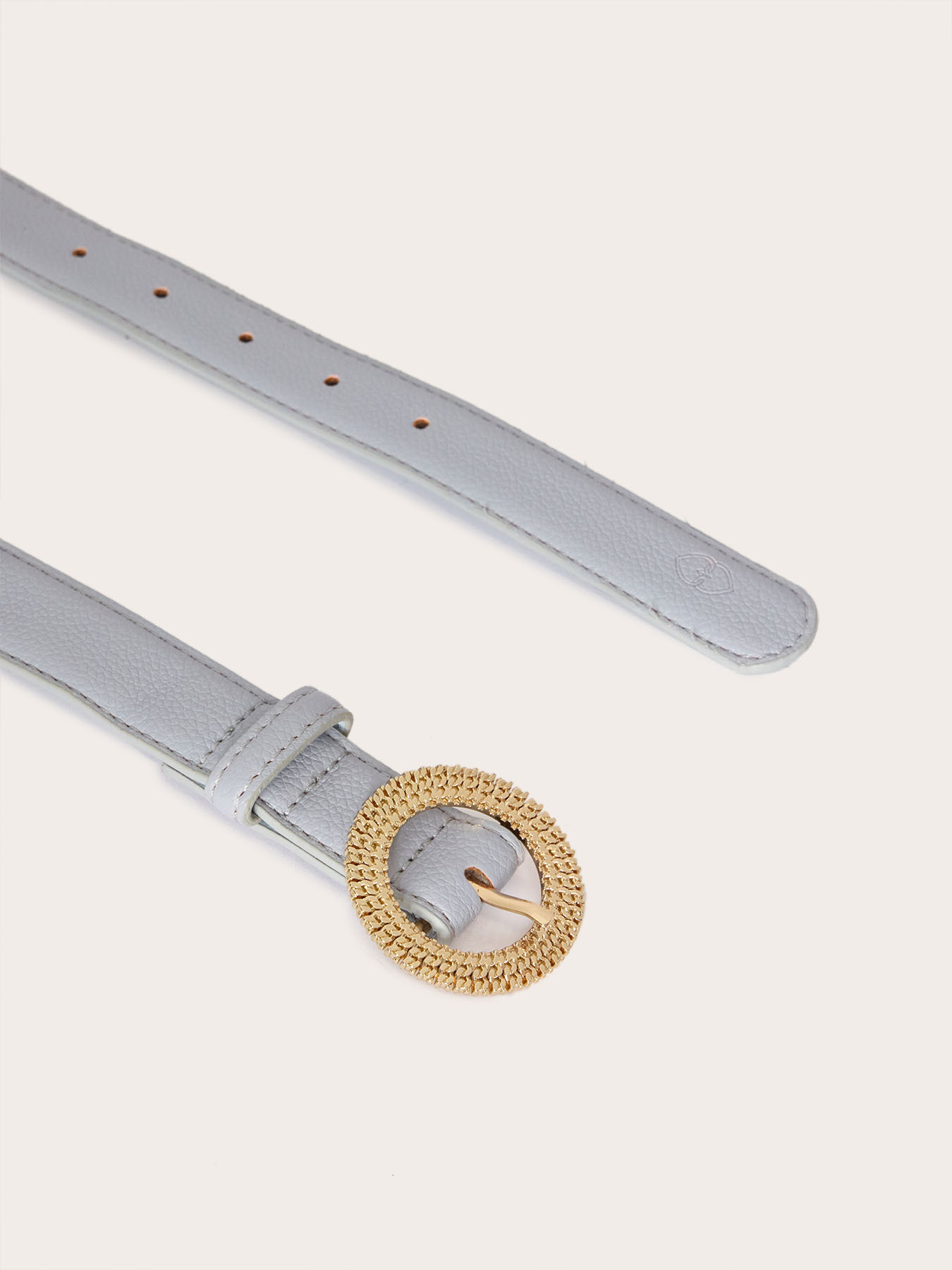 Belt with circular jewel buckle image number 2