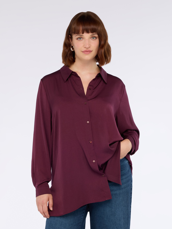 Camicia bimaterica misto viscosa