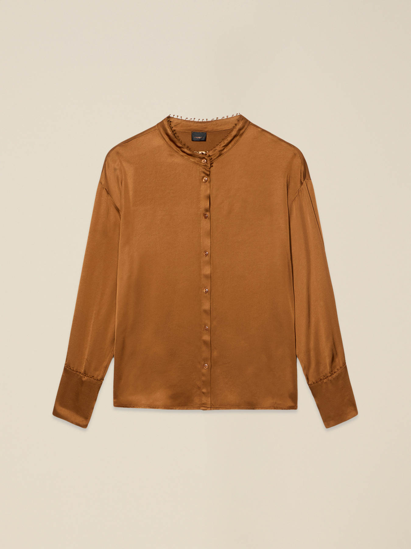 Camicia in raso con profili decorati image number 3