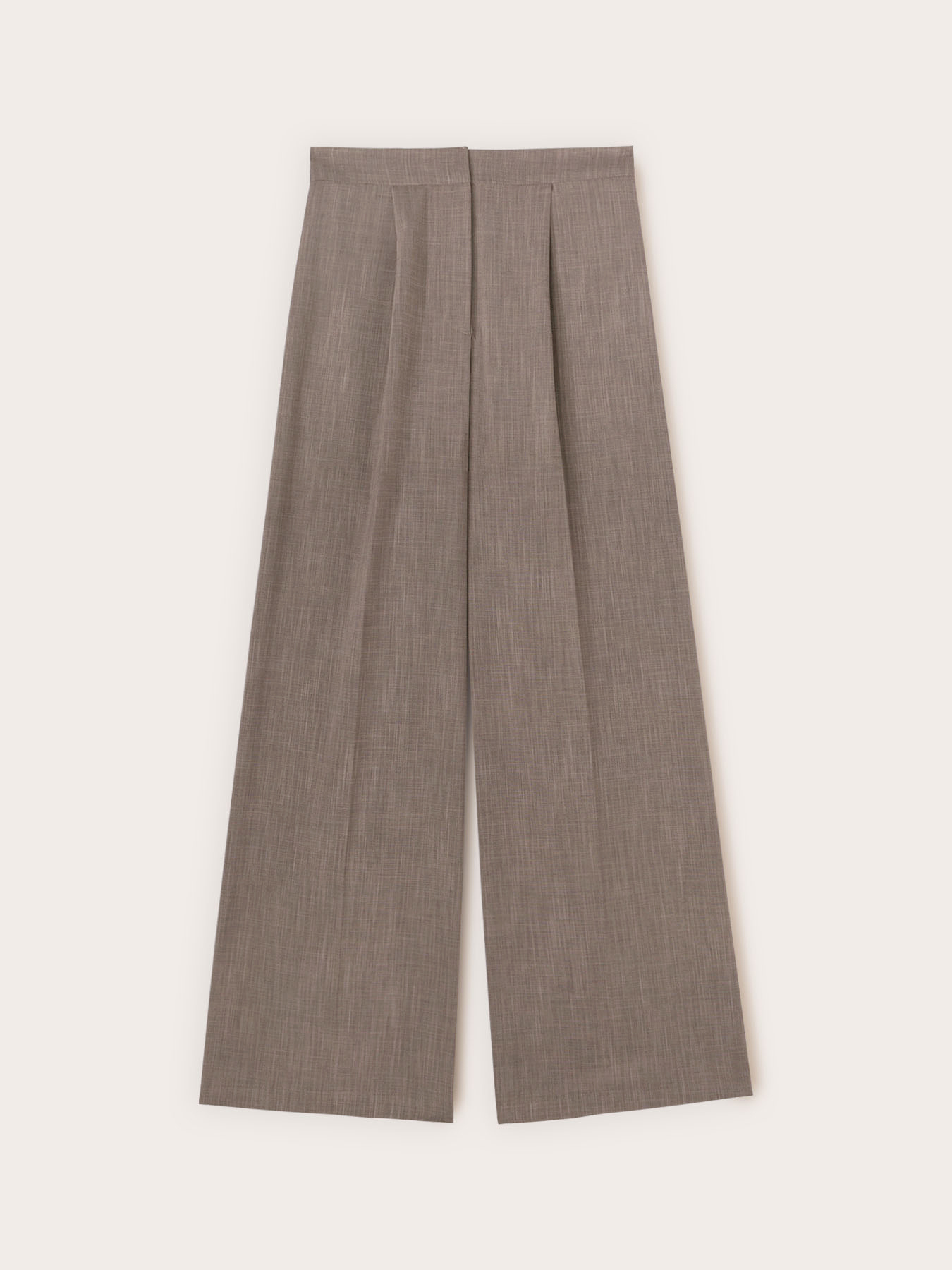 Palazzo pants in yarn-dyed fabric image number 4