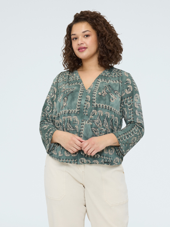 Camiseta de jersey con estampado paisley