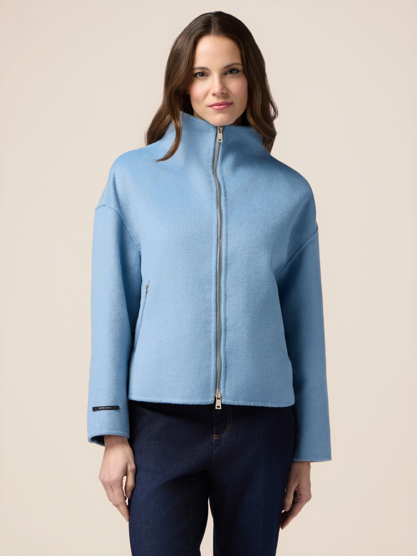 Wool blend cloth jacket image number 0