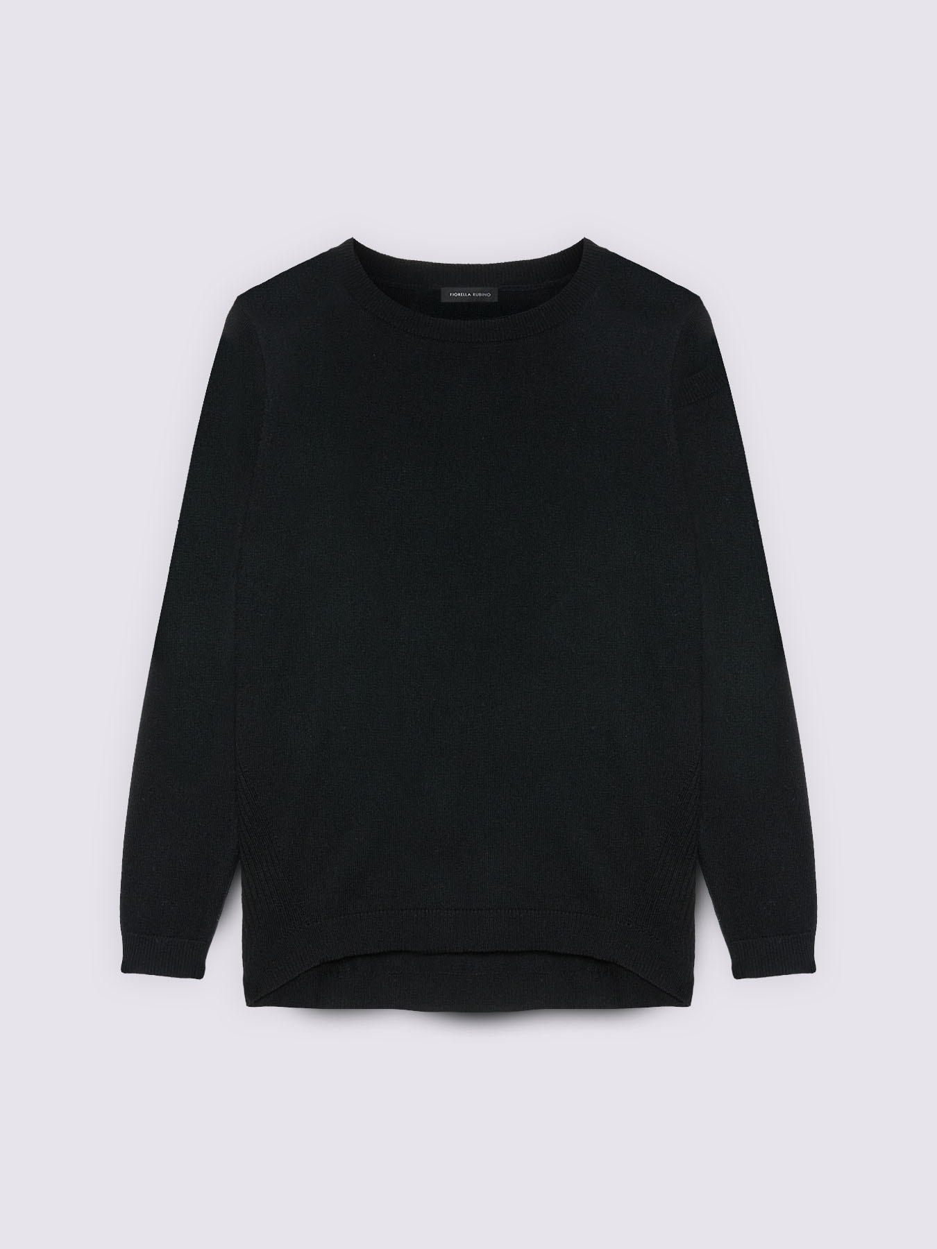 Crew neck sweater in viscose blend image number 3
